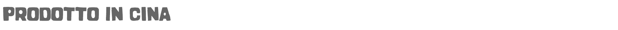 Sample characters Prodotto In Cina Font